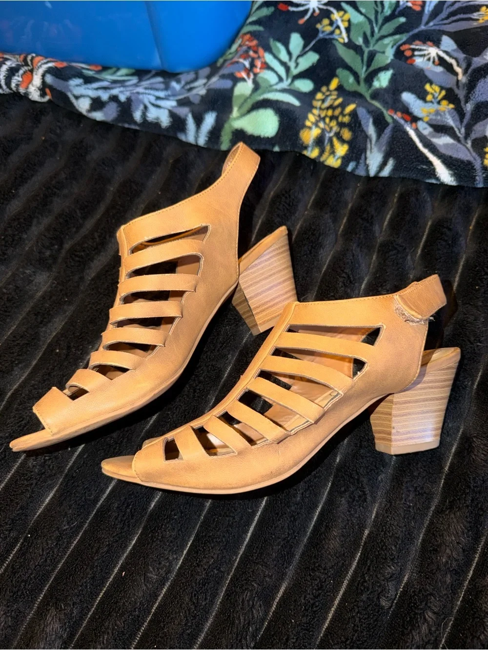 Cityclassified Tan Strappy Espadrille Slingbacks